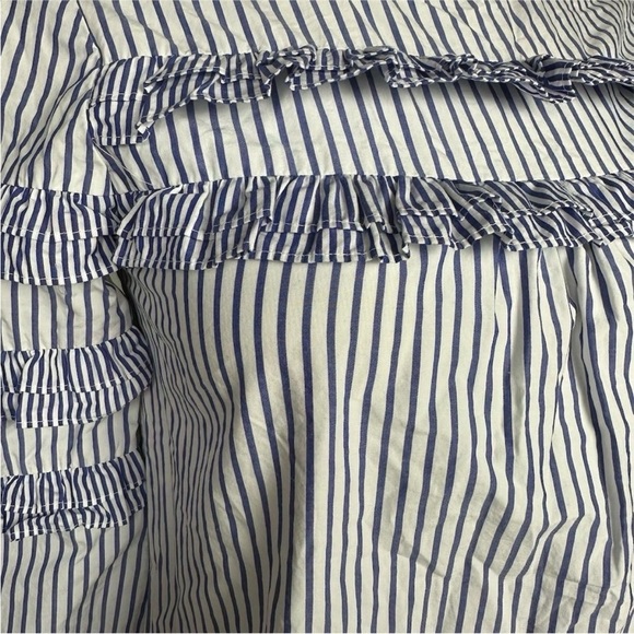 J.Crew Striped Ruffle Detail Top - Picture 3 of 5